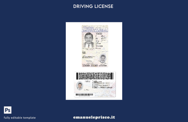 verified style Patente di guida USA Virginia di stile verificato secondo il modello attuale template